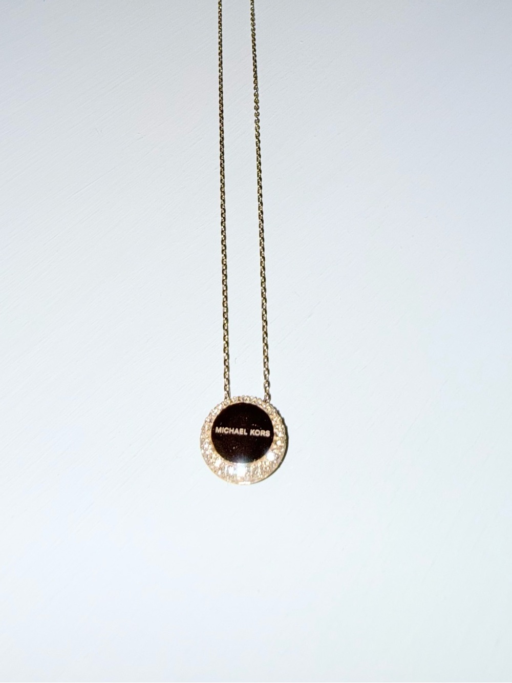 Michael Kors Brilliance Pavé Rose Gold-Tone Necklace with Crystal Embellishments